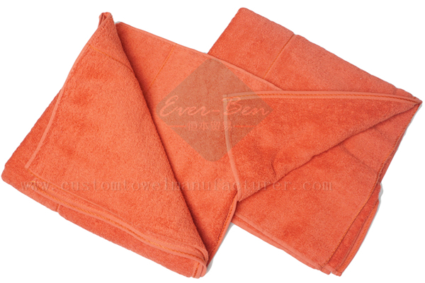 China Bulk Orange cotton bath towels supplier
